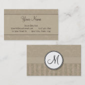 Carte De Visite Mèches florales bronzages et rayures avec le (Devant / Derrière)