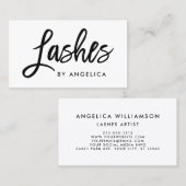 Carte De Visite Mèches modernes de maquilleur de manuscrit de (Devant / Derrière)