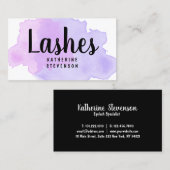 Carte De Visite Mèches pourpres et violettes modernes élégantes (Devant / Derrière)