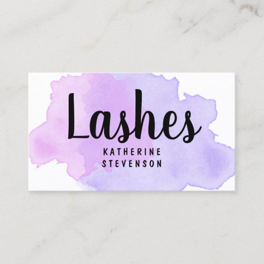 Carte De Visite Mèches pourpres et violettes modernes élégantes (Devant)
