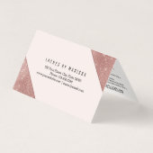 Carte De Visite Mèches roses de paillettes de parties (Dos)