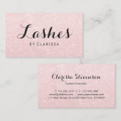 Carte De Visite Mèches roses modernes élégantes de parties (Devant / Derrière)