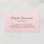 Carte De Visite Mèches roses modernes élégantes de parties (Dos)