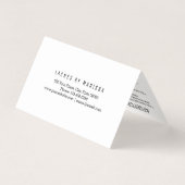 Carte De Visite Mèches simples de traçage d'or rose moderne chic (Dos)