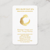 Carte De Visite *~* Médaille Abstraite de brosse d'or Reiki Yoga (Dos)