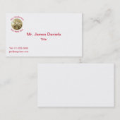 Carte De Visite Médaille d'or du chef du bataillon des pompiers (Devant / Derrière)