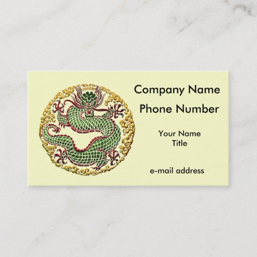 Carte De Visite Médaillon de dragon (Devant)