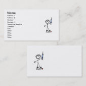 Carte De Visite Médecin Bâtonnet de Base (Devant / Derrière)