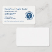 Carte De Visite Médecin de famille moderne (Devant / Derrière)