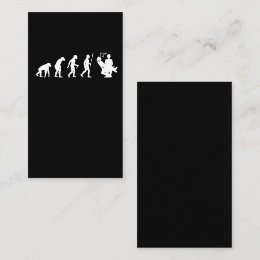 Carte De Visite médecin de l'évolution du dentiste avec médecin de (Devant / Derrière)