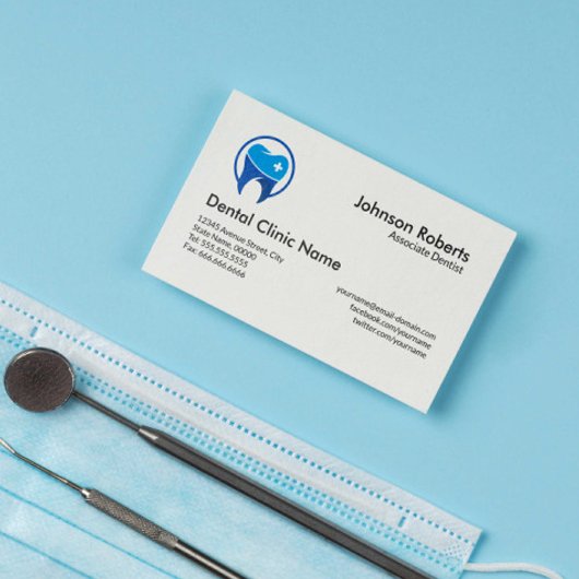 Carte De Visite Médecin dentiste de clinique dentaire professionne
