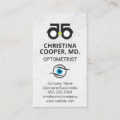 Carte De Visite Médecin des yeux | Examen des yeux | Logo optométr (Devant)
