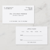 Carte De Visite Médecin docteur (Devant / Derrière)