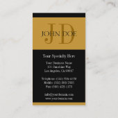 Carte De Visite Médecin Docteur MD Gold/Gold (Dos)