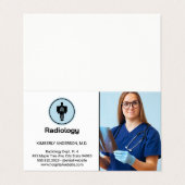 Carte De Visite Médecin - Examen des rayons X (Extérieur déplié)