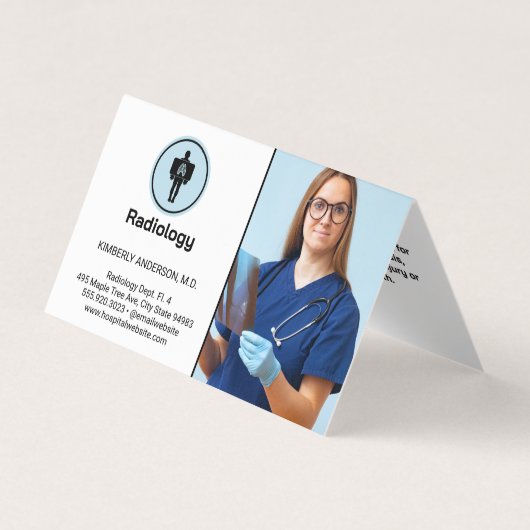 Carte De Visite Médecin - Examen des rayons X (Devant)