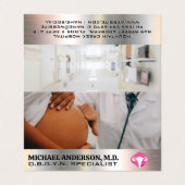 Carte De Visite Médecin examinateur femme enceinte (Extérieur déplié)