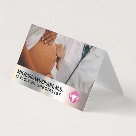 Carte De Visite Médecin examinateur femme enceinte (Devant)
