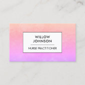 Carte De Visite Médecin infirmier Assistant Pink Purple (Devant)