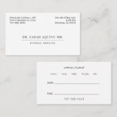 Carte De Visite Médecin médical minimal Affaires et rendez-vous (Devant / Derrière)