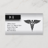 Carte De Visite Médecin Médicale Silver (Dos)