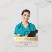 Carte De Visite Médecin minimal professionnel infirmière sable (Devant)