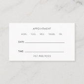 Carte De Visite Médecin minimaliste simple (Dos)