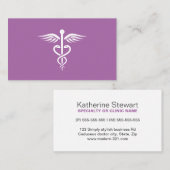 Carte De Visite Médecin moderne et violet (Devant / Derrière)