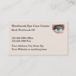 Carte De Visite Médecin oculaire ophtalmologue soins oculaires