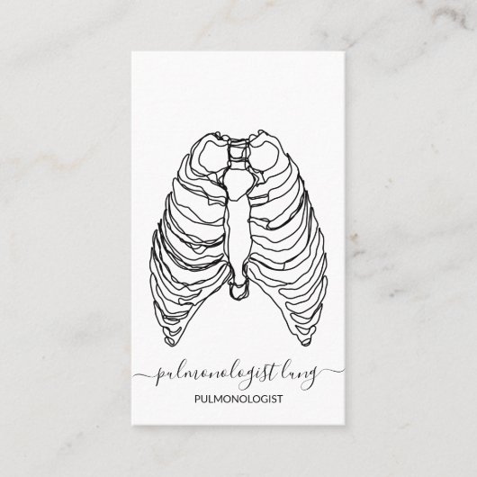 Carte De Visite médecin pneumologue du poumon (Devant)