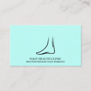 Carte De Visite Médecin Podologue Simple Soin des Pieds Teal