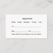 Carte De Visite Médecin promenade dans la clinique (Dos)