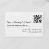 Carte De Visite Médecin Scanner le code QR pour le rendez-vous (Devant)