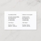 Carte De Visite Médecin Stethoscope (Dos)