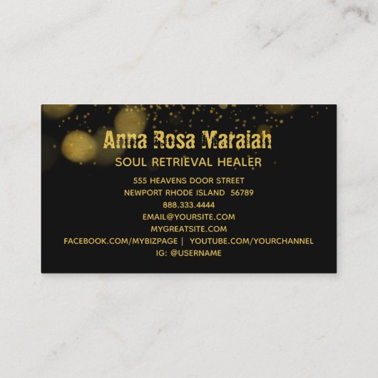 Carte De Visite *~* Médecin Thérapeute Parties scintillant Or Boke (Dos)