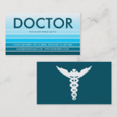 CARTE DE VISITE MÉDECIN TURQUOISE (Devant / Derrière)