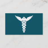 CARTE DE VISITE MÉDECIN TURQUOISE (Dos)