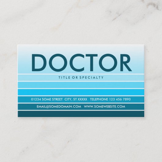 CARTE DE VISITE MÉDECIN TURQUOISE (Devant)