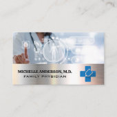 Carte De Visite Médecin utilisant la technologie | Logo Médicale (Devant)