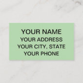 Carte De Visite Médecine alternative verte (Dos)