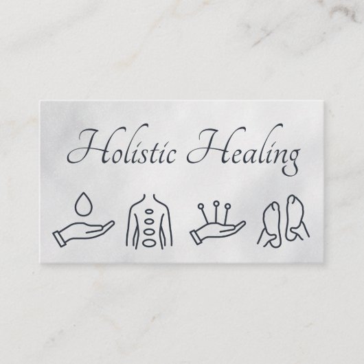 Carte De Visite Médecine holistique | Massage d'acupuncture (Devant)