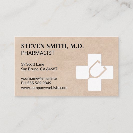 Carte De Visite Médecine | Pharmacien | Hôpital (Devant)