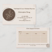 Carte De Visite Médecine traditionnelle chinoise Médecin (Devant / Derrière)