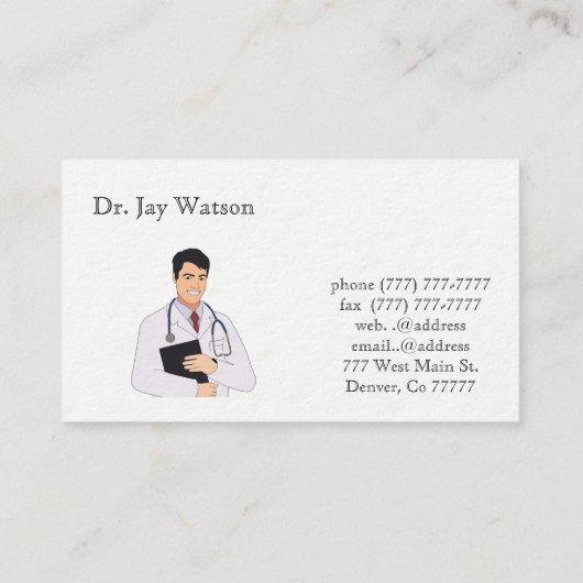 Carte De Visite Médecins (Dos)