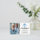 Carte De Visite Médecins souriants | Logo Médicale (Debout devant)