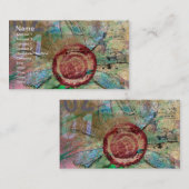 Carte De Visite Médias mixtes et fleurs numériques (Devant / Derrière)