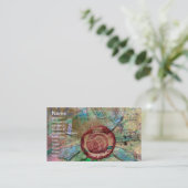 Carte De Visite Médias mixtes et fleurs numériques (Debout devant)