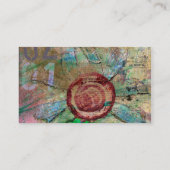 Carte De Visite Médias mixtes et fleurs numériques (Dos)