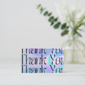 Carte De Visite Médias Pop Psychédélique Bleu Moderne Insertion (Debout devant)