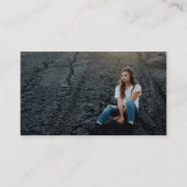 Carte De Visite Médias roses de Social de logo et de photo (Dos)